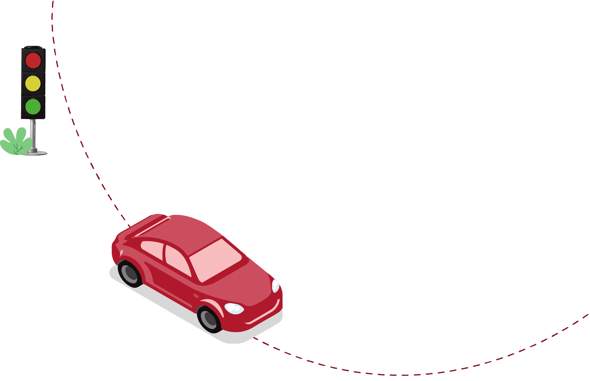 Car with stoplight